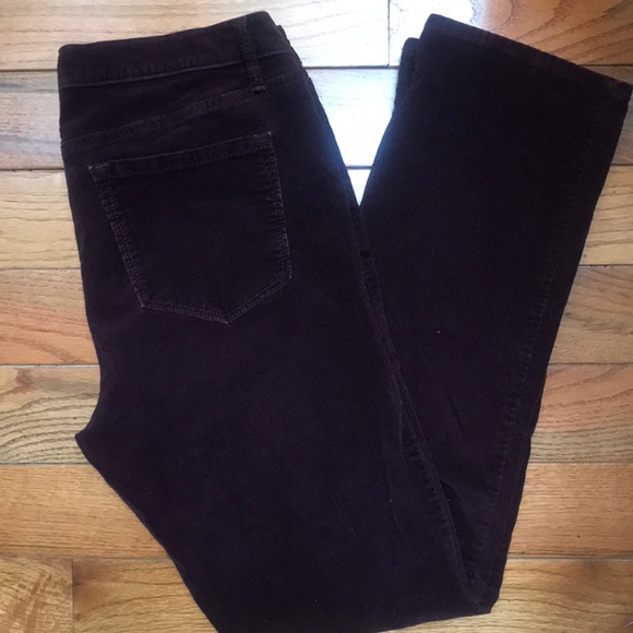 |Ann Taylor| Burgundy Wine Straight Corduroy Cords - Picture 5 of 5
